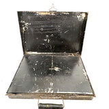 Patina-Full 19th Century Tin Fold Out Painter's Box, As Found (with Brushes and Ballantine Bottle Opener)