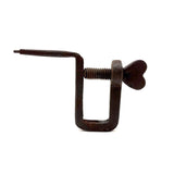 Another (Larger) 19th Century Hand-forged Iron Heart Quilting Clamp