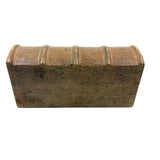 Beautiful, Spare, Two Compartment 19th Century Book Shaped Box Carved From One Piece of Wood