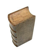 Beautiful, Spare, Two Compartment 19th Century Book Shaped Box Carved From One Piece of Wood