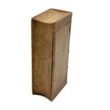 Beautiful, Spare, Two Compartment 19th Century Book Shaped Box Carved From One Piece of Wood