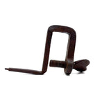 Another (Larger) 19th Century Hand-forged Iron Heart Quilting Clamp