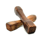 Satisfying Grids: Pair of Much Handled Antique Hand-carved Cracker Stamps