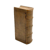 Beautiful, Spare, Two Compartment 19th Century Book Shaped Box Carved From One Piece of Wood
