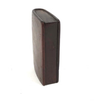 Antique Hand-carved Book Shaped Vesta (One Tiny Split)