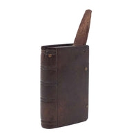 Antique Hand-carved Book Shaped Vesta (One Tiny Split)