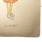 Portrait of a Woman in "Analogus" Colors, c. 1930s-40s Watercolor