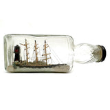 Nice Old Three Mast Ship in a (Old Mr. Boston Whiskey) Bottle with Light House