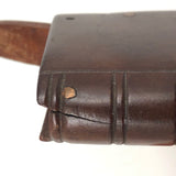 Antique Hand-carved Book Shaped Vesta (One Tiny Split)