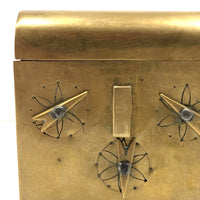 Book Shaped Brass Folk Art / Trench Art Snuff Box with Combination Lock Dials