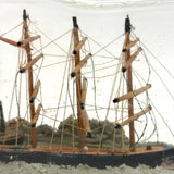 Nice Old Three Mast Ship in a (Old Mr. Boston Whiskey) Bottle with Light House