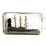 Nice Old Three Mast Ship in a (Old Mr. Boston Whiskey) Bottle with Light House