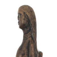SOLD Woman in Chair with Heart in Hand, Presumed c. 17th Century Weaving Tool