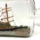 Nice Old Three Mast Ship in a (Old Mr. Boston Whiskey) Bottle with Light House