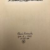 Edwin Kosarek 1959 Ink on Card Drawing, Emergent Face