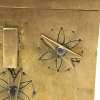 Book Shaped Brass Folk Art / Trench Art Snuff Box with Combination Lock Dials