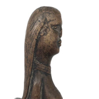 SOLD Woman in Chair with Heart in Hand, Presumed c. 17th Century Weaving Tool