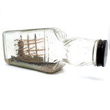 Nice Old Three Mast Ship in a (Old Mr. Boston Whiskey) Bottle with Light House