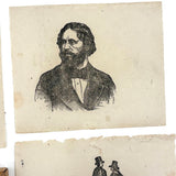 Scarce c. 1860s "Transparent Slate" with Eleven Engravings for Tracing