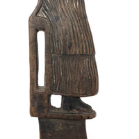 SOLD Woman in Chair with Heart in Hand, Presumed c. 17th Century Weaving Tool