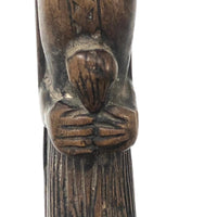 SOLD Woman in Chair with Heart in Hand, Presumed c. 17th Century Weaving Tool