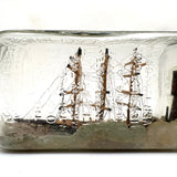 Nice Old Three Mast Ship in a (Old Mr. Boston Whiskey) Bottle with Light House