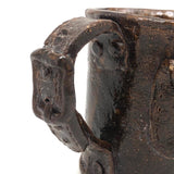 End of Day Folk Art Pottery Mug with Buckle and Pocket