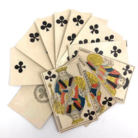 C. 1850s-70s French No Indices, Stencil Colored Playing Cards, Complete 52 Deck