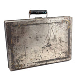 Patina-Full 19th Century Tin Fold Out Painter's Box, As Found (with Brushes and Ballantine Bottle Opener)