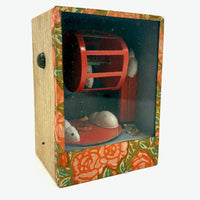 Fabulous 1930s Japanese Turn Handle Mechanical Mice Toy, Perfect Working Condition