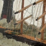 Nice Old Three Mast Ship in a (Old Mr. Boston Whiskey) Bottle with Light House