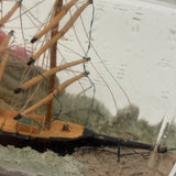 Nice Old Three Mast Ship in a (Old Mr. Boston Whiskey) Bottle with Light House