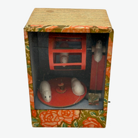 Fabulous 1930s Japanese Turn Handle Mechanical Mice Toy, Perfect Working Condition