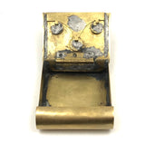 Book Shaped Brass Folk Art / Trench Art Snuff Box with Combination Lock Dials