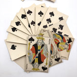 C. 1850s-70s French No Indices, Stencil Colored Playing Cards, Complete 52 Deck