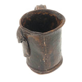 End of Day Folk Art Pottery Mug with Buckle and Pocket