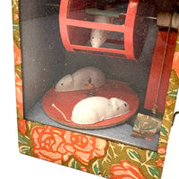 Fabulous 1930s Japanese Turn Handle Mechanical Mice Toy, Perfect Working Condition