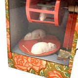 Fabulous 1930s Japanese Turn Handle Mechanical Mice Toy, Perfect Working Condition