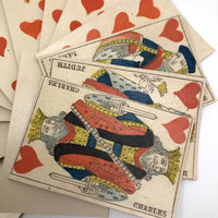 C. 1850s-70s French No Indices, Stencil Colored Playing Cards, Complete 52 Deck