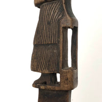 SOLD Woman in Chair with Heart in Hand, Presumed c. 17th Century Weaving Tool