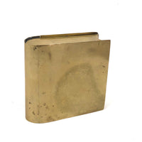 Book Shaped Brass Folk Art / Trench Art Snuff Box with Combination Lock Dials