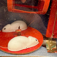 Fabulous 1930s Japanese Turn Handle Mechanical Mice Toy, Perfect Working Condition