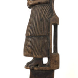 SOLD Woman in Chair with Heart in Hand, Presumed c. 17th Century Weaving Tool
