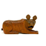 Lion and Lioness, Wonderful Pair of Folk Carvings, Signed