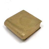 Book Shaped Brass Folk Art / Trench Art Snuff Box with Combination Lock Dials
