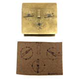 Book Shaped Brass Folk Art / Trench Art Snuff Box with Combination Lock Dials