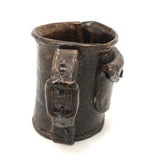 End of Day Folk Art Pottery Mug with Buckle and Pocket