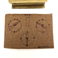 Book Shaped Brass Folk Art / Trench Art Snuff Box with Combination Lock Dials