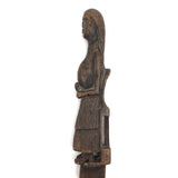SOLD Woman in Chair with Heart in Hand, Presumed c. 17th Century Weaving Tool
