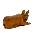 Lion and Lioness, Wonderful Pair of Folk Carvings, Signed